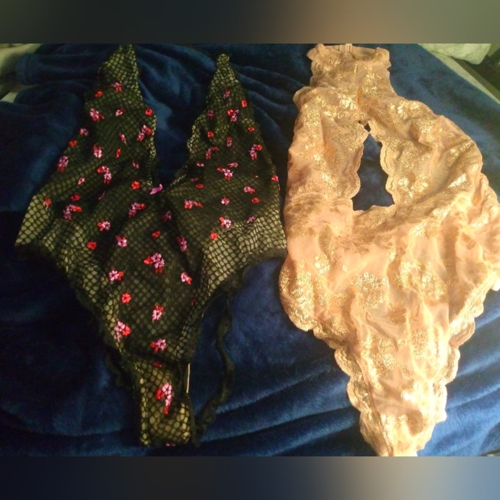 Two Victoria's secret bodysuits teddy medium